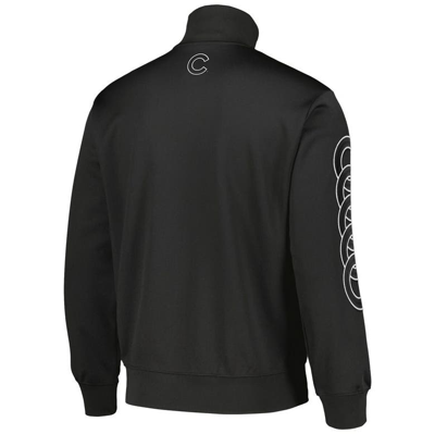 Shop Pleasures Black Chicago Cubs Pitcher Full-zip Track Jacket