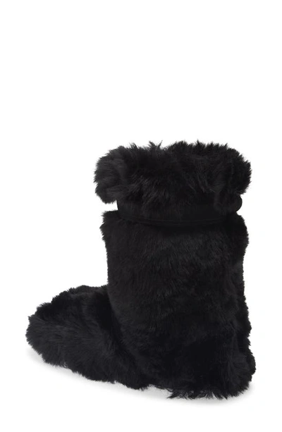Shop Jeffrey Campbell Fluffed Up Faux Fur Bootie In Black
