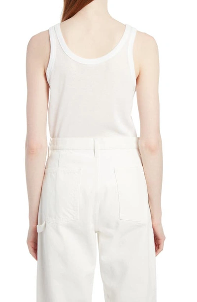 Shop The Row Frankie Rib Organic Cotton Tank Top In White