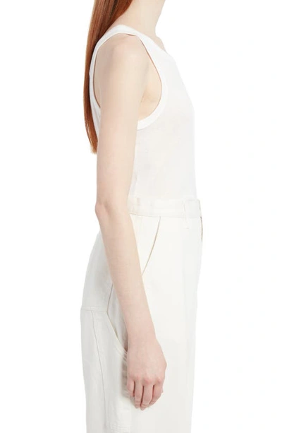 Shop The Row Frankie Rib Organic Cotton Tank Top In White