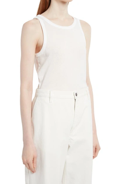 Shop The Row Frankie Rib Organic Cotton Tank Top In White