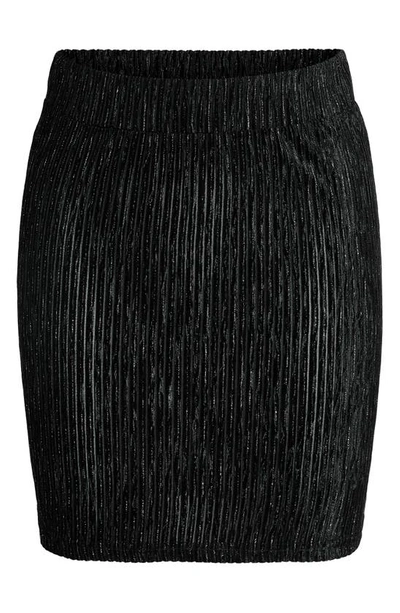Shop Noisy May Fryd Metallic Stripe Pencil Skirt In Black