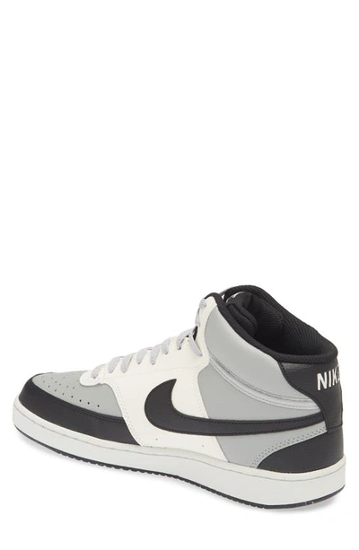 Nike Court Vision Mid Next Nature Mid Top Sneaker In Smoke Grey/ Black/ Sail