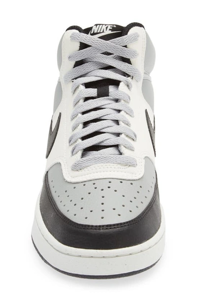 Nike Court Vision Mid Next Nature Mid Top Sneaker In Smoke Grey/ Black/ Sail