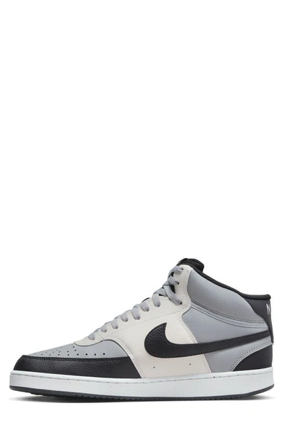 Nike Court Vision Mid Next Nature Mid Top Sneaker In Smoke Grey/ Black/ Sail