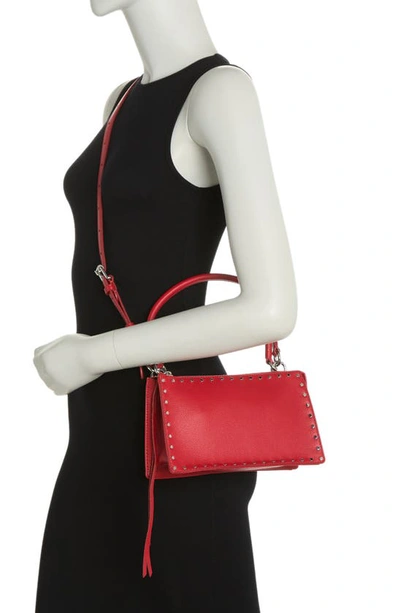 Shop Rebecca Minkoff Nanine Leather Top Handle Crossbody In Valentine