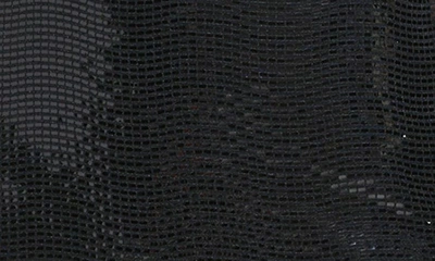 Shop Calvin Klein Sequin Cowl Back Long Sleeve Dress In Black