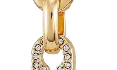 Shop Vince Camuto Pavé Crystal Link Drop Earrings In Gold Tone