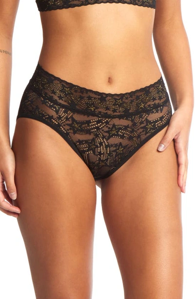 Shop Hanky Panky Night Fever French Briefs In Black/ Gold