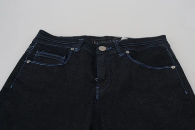 Shop Acht Chic Slim-fit Cotton Denim In Dark Women's Blue