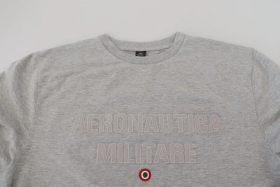 Shop Aeronautica Militare Elegant Gray Pullover Men's Sweater