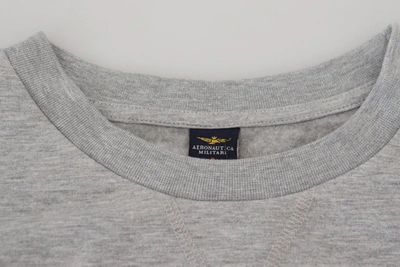 Shop Aeronautica Militare Elegant Gray Pullover Men's Sweater