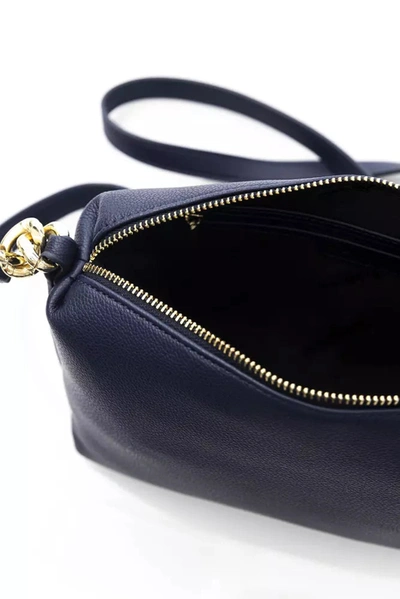 Shop Baldinini Trend Elegant Blue Shoulder Bag With Golden Women's Details