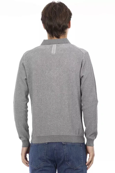 Shop Baldinini Trend Elegant Long Sleeved Cotton Men's Shirt In Gray