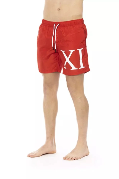 Shop Bikkembergs Swim Shorts With Degredé Print For Men's Men In Red