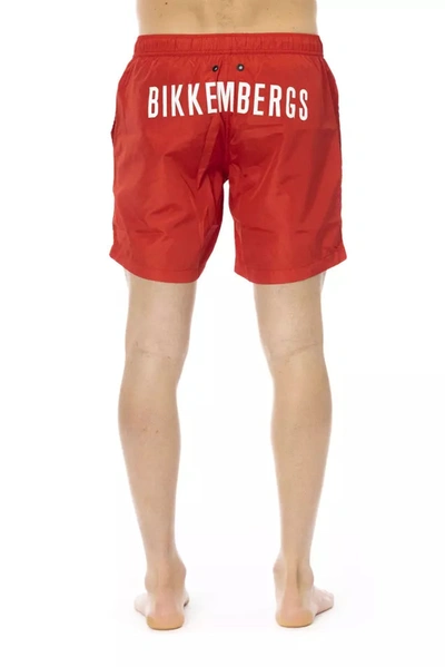 Shop Bikkembergs Vibrant Degradé Swim Shorts For Men's Men In Red