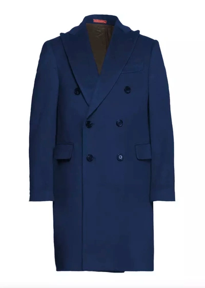Shop Borgia Elegant Dark Blue  Men's Coat