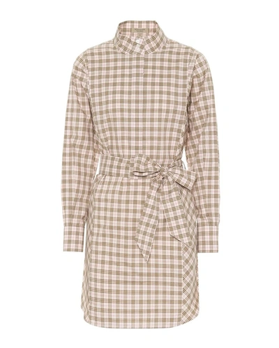 Shop Burberry Iconic Check Cotton Shirt Dress In Sweet Women's Pink
