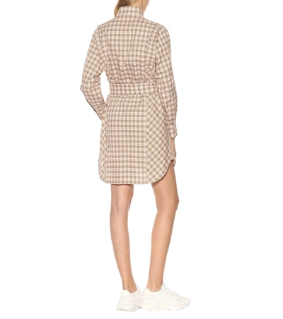Shop Burberry Iconic Check Cotton Shirt Dress In Sweet Women's Pink