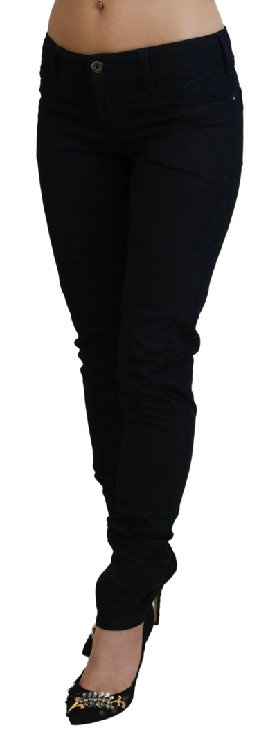 Costume National Black Low Waist Skinny Women Denim Jeans In Black