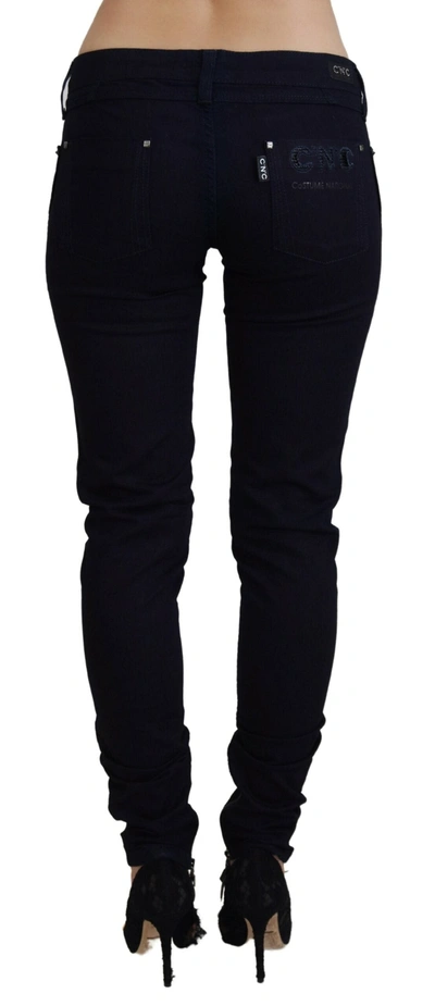 Costume National Black Low Waist Skinny Women Denim Jeans In Black