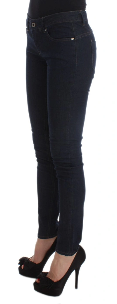 Costume National C'n'c   Cotton Blend Slim Fit Jeans In Blue