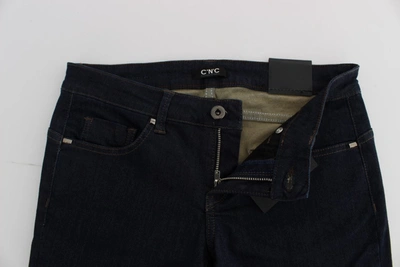 Costume National C'n'c   Cotton Blend Slim Fit Jeans In Blue