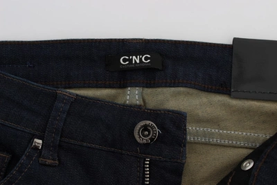 Costume National C'n'c   Cotton Blend Slim Fit Jeans In Blue