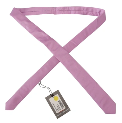 Shop Daniele Alessandrini Elegant Silk Men's Tie In Men's Pink