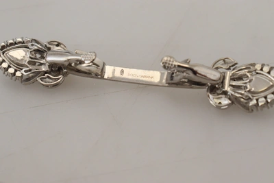 Shop Dolce & Gabbana 925 Sterling Silver Crystals Pin Collar Men's Brooch