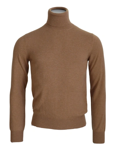 Dolce & Gabbana Beige Cashmere Turtleneck Pullover Men's Sweater In Beige