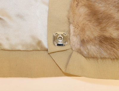 Shop Dolce & Gabbana Beige Mink Fur Scarf Foulard Neck Women's Wrap