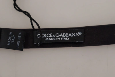 Shop Dolce & Gabbana Elegant Black Silk Bow Men's Tie