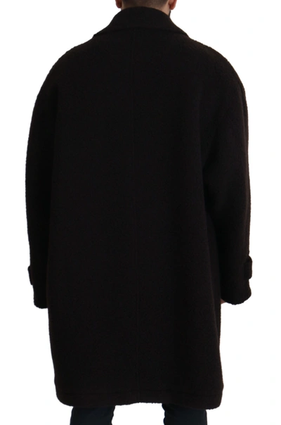 Shop Dolce & Gabbana Elegant Black Alpaca Wool Blend Men's Jacket