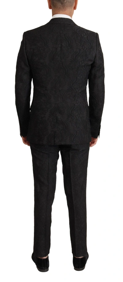 Dolce & Gabbana Black Polyester Formal 2 Piece Martini Suit In Black