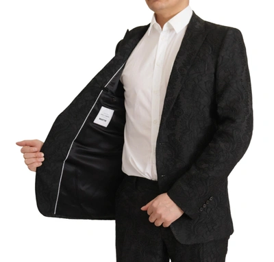 Dolce & Gabbana Black Polyester Formal 2 Piece Martini Suit In Black