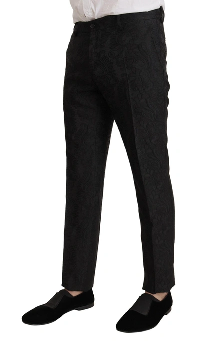 Dolce & Gabbana Black Polyester Formal 2 Piece Martini Suit In Black