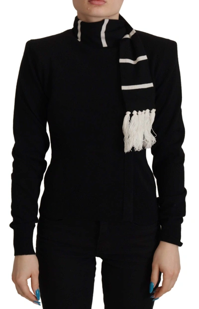 Shop Dolce & Gabbana Elegant Black Cashmere Turtleneck Women's Sweater