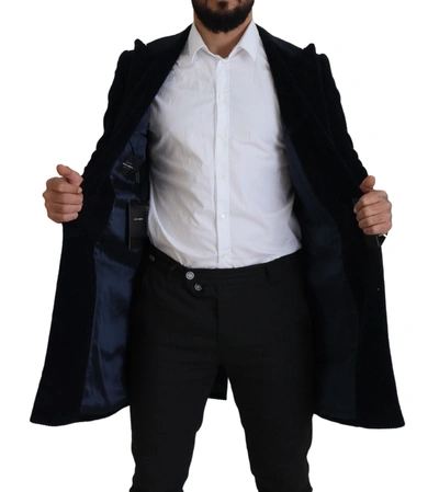 Shop Dolce & Gabbana Elegant Black Cotton Long Cardigan Men's Jacket