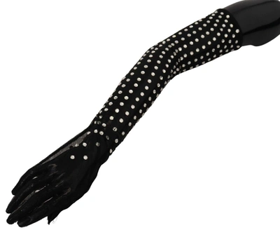 Shop Dolce & Gabbana Elegant Elbow Length Black Women's Gloves