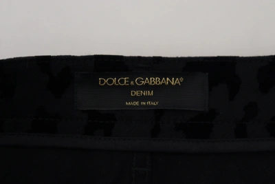 Shop Dolce & Gabbana Elegant High Waist Denim Hot Pants Women's Shorts In Black