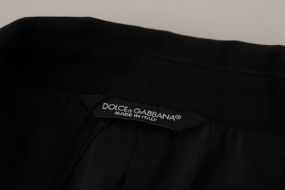 Shop Dolce & Gabbana Elegant Double Breasted Wool Men's Blazer In Black