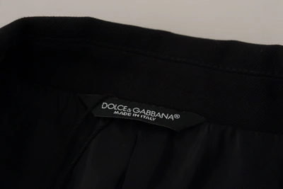 Dolce & Gabbana Black Double Breasted Coat Blazer Jacket In Black