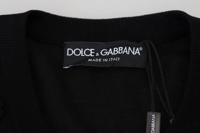 Shop Dolce & Gabbana Elegant Black Floral Lace Cardigan Women's Sweater
