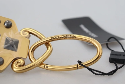 Shop Dolce & Gabbana Elegant Gold Black Shoulder Bag Women's Strap
