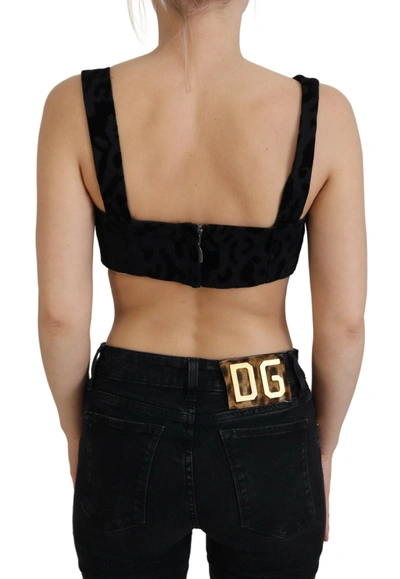 Shop Dolce & Gabbana Elegant Black Cotton Blend Bustier Corset Women's Top
