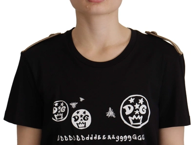 Shop Dolce & Gabbana Chic Black Logo Cotton Tee For Women's Women