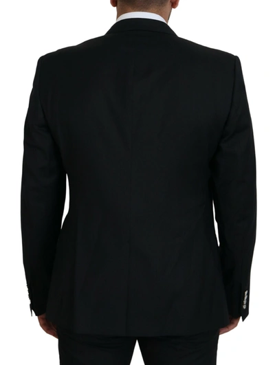 Shop Dolce & Gabbana Elegant Black Martini Wool Men's Blazer