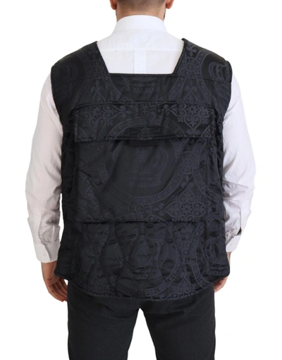 Shop Dolce & Gabbana Elegant Sleeveless Vest Jacket In Men's Black