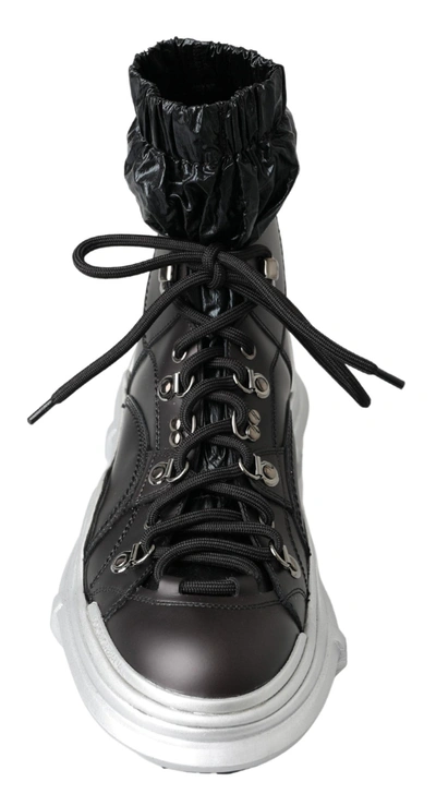 Dolce & Gabbana Black Nylon Boot In Black